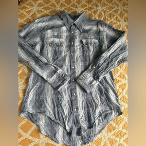 Vtg 90s Tru-West Rockmount Ranchwear Western Wear Diamond Button Cowboy Shirt